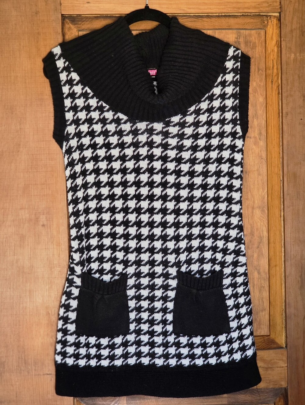 Vintage 90s/Y2K Say What? Houndstooth Tunic – Made in USA